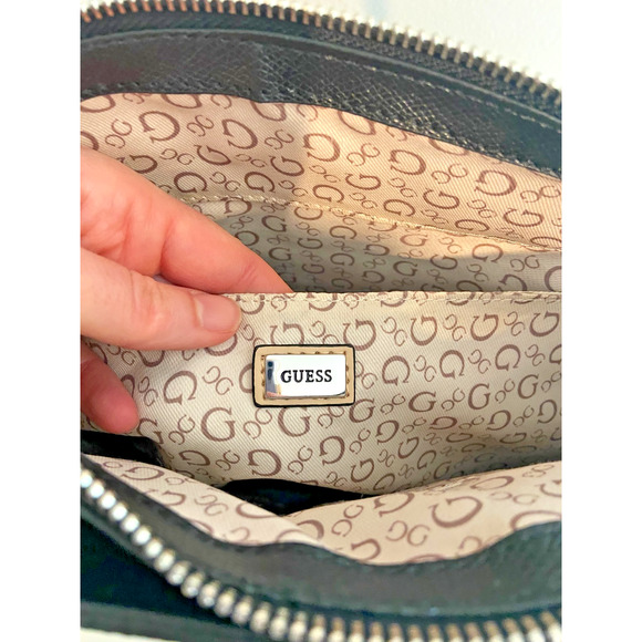 NWT GUESS PURSE/ COAL BOOKER HANDBAG/ GUESS DARK LIGHT GRAY PURSE, 11"H x 13"W - Picture 7 of 13